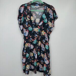 O'Neill Lori Floral Dress-Slate Gray surfer girl summer perfect dress pockets